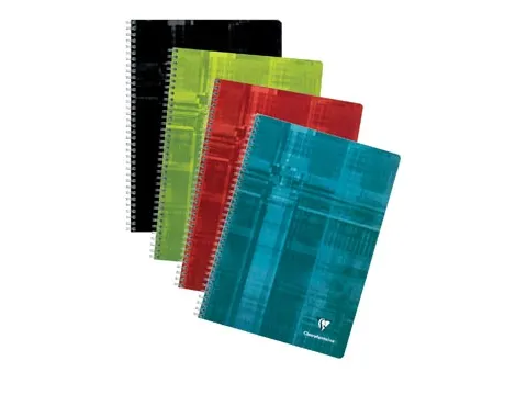 schrift A4 180 blz, geruit 5 mm, spiraalbinding, assorti