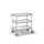 Universele Wagen 150kg 660x340mm 3 Etages Met Beugel Zilvergrijs