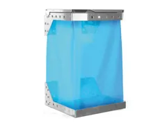 vuilniszakhouder,v. perfoplaat,HxBxD 305x300x120mm,aluminium-kleurig