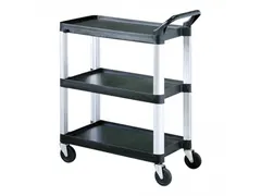 Emga Serveerwagen kunststof/aluminium 3 bladen 62x36cm, 45kg