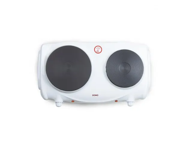 Elektrische Kookplaat 2 Pits 6 Standen 1000-1500W Wit