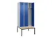 locker met bank,voor scheiding van kleding,HxBxD 2120x900x815mm,3vak