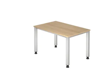 In hoogte verstelbaar bureau,HxBxD 680-760x1200x800mm,blad eiken - 1