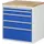 ladekast 825x770x650mm 5laden cilinderslot RAL7035 RAL5010 beuken