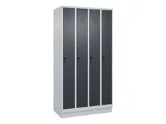 locker,HxBxD 1950x1000x500mm,4vak,vak B 250mm,draaigrendel,sokkel