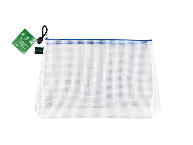 Pochette zip soufflet Foldersys EVA A4 bleu