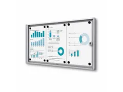 Muurvitrine Indoor Vergrendelbaar Brandwerend 3xA4 Zilver