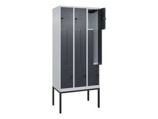 Z-garderobekast,HxBxD 2120x900x500mm,vak B 150/300mm,draaigrendel - 2