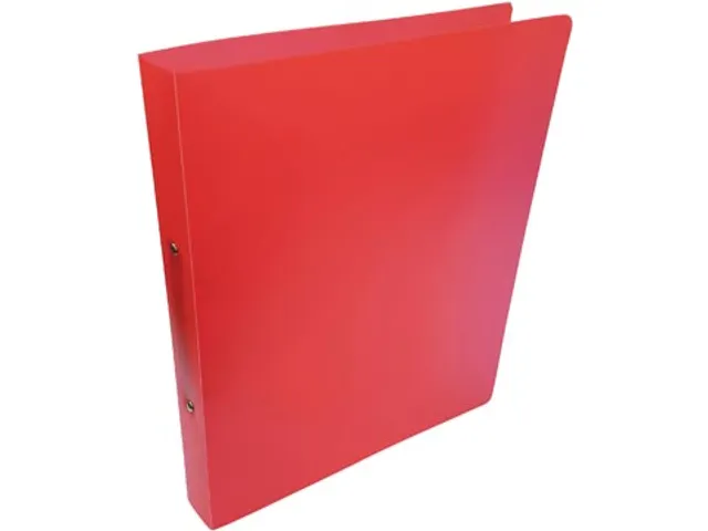 ringmap, voor ft A4, uit PP, 2 ringen van 25mm, transparant rood