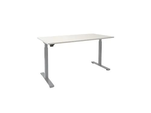 Elektrisch verstelbaar bureau 160x80cm Frame Alu Blad Krijtwit