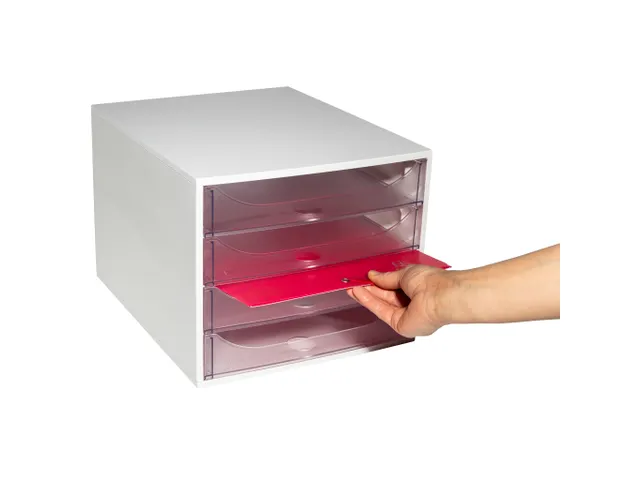 Ladenblok Ecobox 4 Laden Grijs A4+