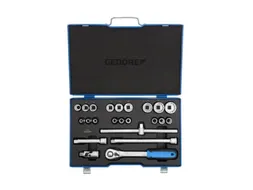 GEDORE D 19 EMU-20 Dopsleutelset 1/2 inch,23-delig,UD-profiel,8-32mm