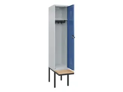 locker met bank,HxBxD 2120x400x815mm,1vak,vak B 400mm,draaigrendel