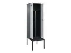 PBM-locker met bank,HxBxD 2120x600x815mm,2vak,vak B 300mm