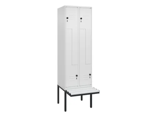 Z-garderobekast,HxBxD 2120x600x815mm,2vak,vak B 300mm,draaigrendel