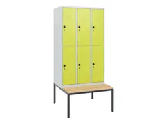 Dubbeldekse dekenkist,HxBxD 1950x900x815mm,3x2vak.,vak B 300mm