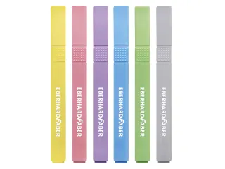 Markeerstift Eberhard Faber Pastel 6st. vierkant in etui - 3