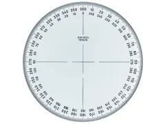 Kompasroos Aristo 360° 12 cm glashelder plexiglas