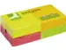 Quick Notes Memoblaadjes Neon 76x76mm 80 Vel 12 Blokken 4 Kleuren