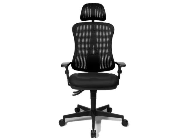 Siège Bureau Pivotant Assise Noir Dossier Maille Noir
