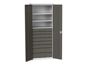 universele kast,HxBxD 2000x800x550mm,3xStalen bodem,8lade(n) - 1