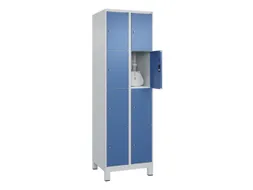 lockerkast,HxBxD 1950x600x500mm,2x4vakken,vak B 300mm,cil.-slot,voeten
