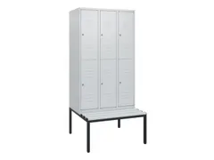 armoire vestiaire avec banc à deux niveaux HxlxP 1950x900x815mm