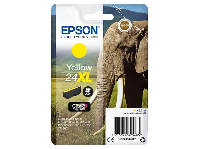 C13T24344012 Epson 24XL T2434 inktcartridge geel hoge capaciteit