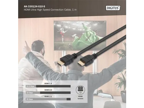 HDMI Ultra High Speed-aansluitkabel Type A M/M 1m met Ethernet UHD 8K