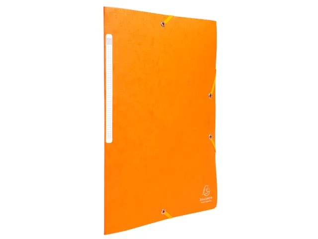 Elastomappen A4 glanskarton 3 kleppen monobloc-Oranje