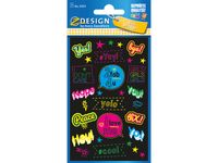 Neon etiket Z-design Kids teksten