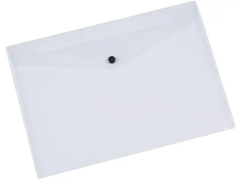 Documentenmap A5 PP 172 Micron Met Drukknopsluiting Transparant