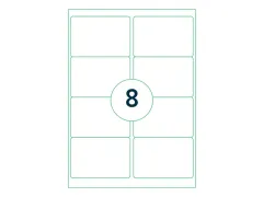 Etiket Zelfklevend Wit 8 op A4 97x67.7mm 1000 Vel