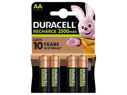 Batterij Oplaadbaar Duracell 4x AA 2500Mah Ultra