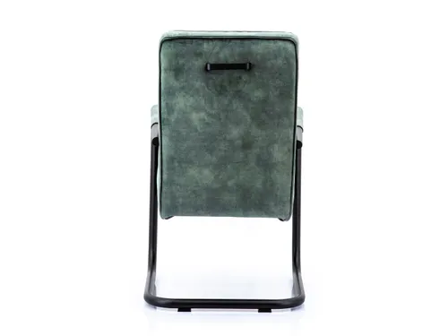 Luxe Vergaderstoel Dunton Hunter Velours Zwart Sledeframe