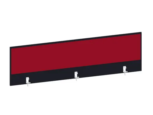 baliepaneel,v. bureau,aanbouw achter,B 1600mm,CC-zwart,BN4011-rood
