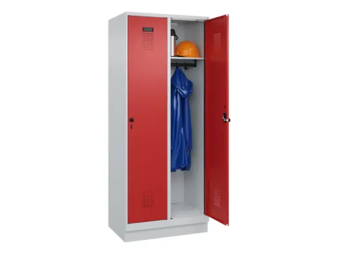 locker,HxBxD 1950x800x500mm,2vak,vak B 400mm,draaigrendel,sokkel