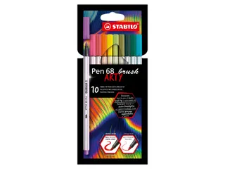 Brushstift STABILO Pen 568/10 Arty assorti set à 10 stuks - 1