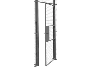 vleugeldeur,v. scheidingswandsysteem,HxB 2200x1200mm,hangslot,staal - 2