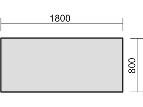 In hoogte verstelbaar bureau,HxBxD 680-820x1800x800mm,blad notenboom