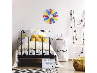 Design wandklok - 40cm- Stille klok - Multicolor - Acryl - NeXtime "Pl - 7