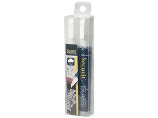 Securit Waterproof Krijtmarker Medium Wit, Etui Met 2 Stuks - 1