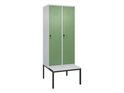 locker voor scheiding van kleding,HxBxD 2120x800x815mm,2vak