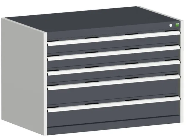 ladekast HxBxD 700x1050x750mm 5laden romp RAL7035 front RAL7016