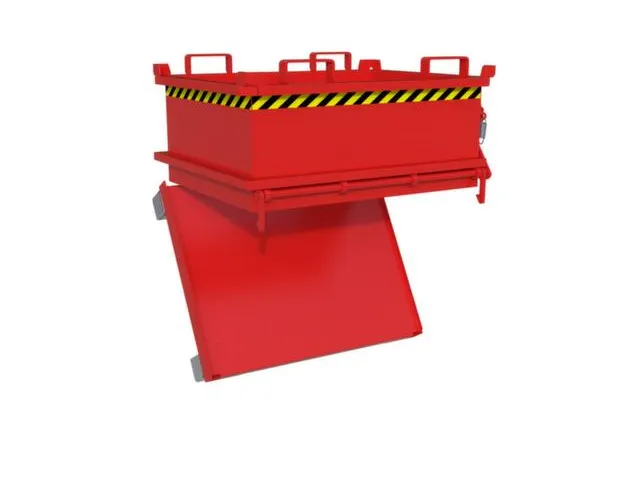 mini-benne à fond ouvrant,HxLxl 625x800x1000mm,0,24m³,fourreau,acier