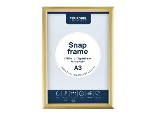 Easy-Click Kliklijst Europel A3 25mm aluminium Goud