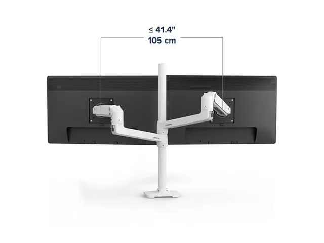 Monitorarm Duo Lx Dual Stacking 2 schermen 40 Inch Wit