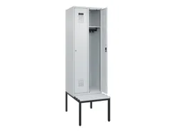 locker met bank,HxBxD 2120x600x815mm,2vak,vak B 300mm,cilinderslot