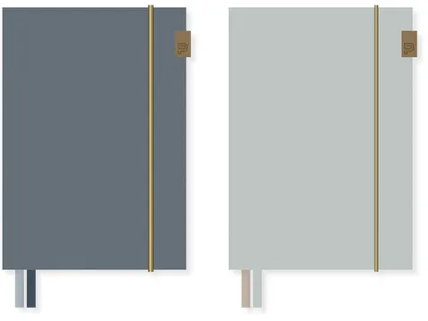 Carnet de notes Soft Scenes A5 HC ligné coton emballage de 2pces. ass