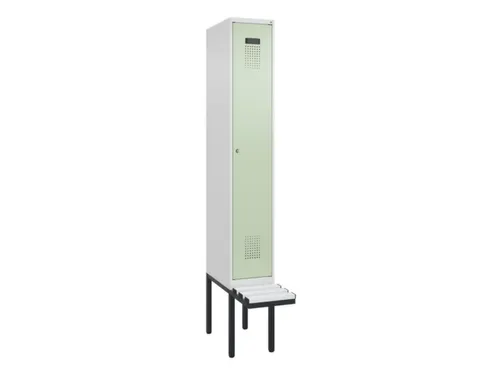 locker met bank,HxBxD 2120x300x815mm,1vak,vak B 300mm,cilinderslot